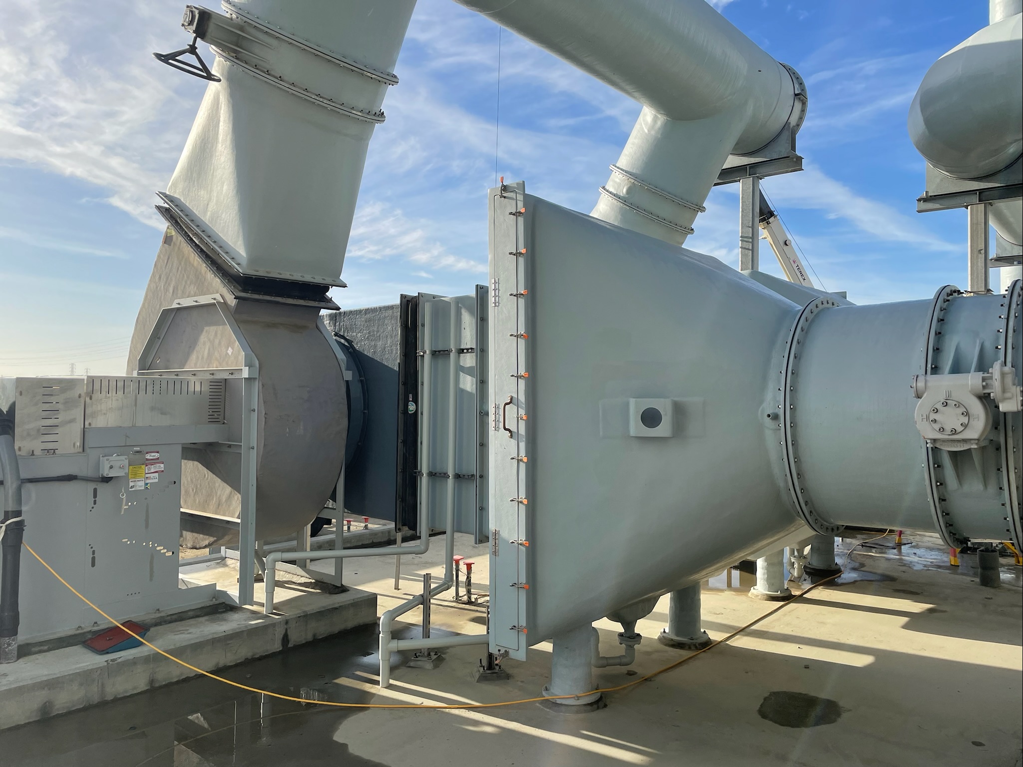 Hartzell industrial fan installed in a scrubber application